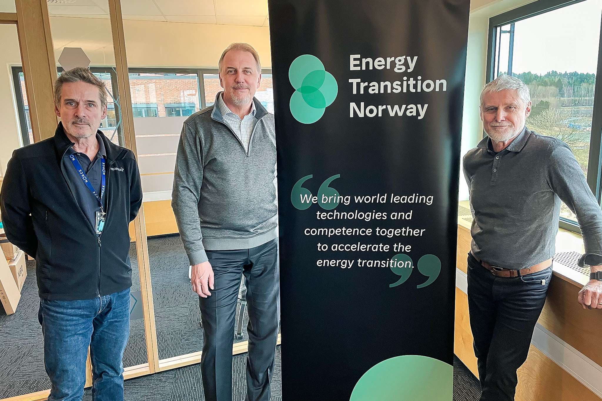 Dave Gardner and Tim Croucher of Go Radical P&A (GRaPA) with CODA CEO Francis Norman 